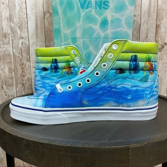 Vans x SpongeBob Sk8-Hi Imaginaaation High Top Sneakers Size 11.5 Men - Picture 8 of 11